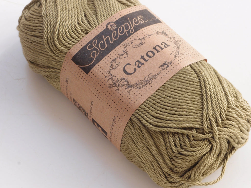 Scheepjes Catona, 395 Willow, vaalea oliivi
