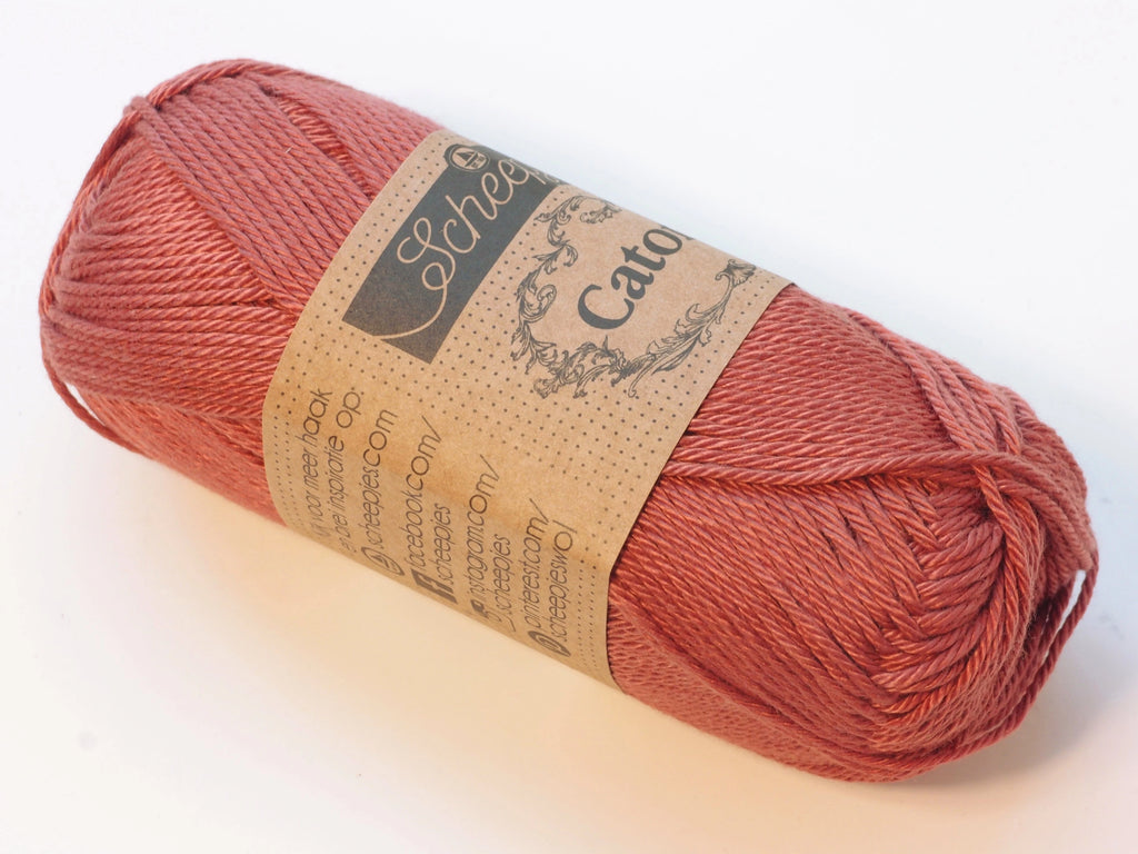 Scheepjes Catona, 504 Brick Red, tiilenpunainen