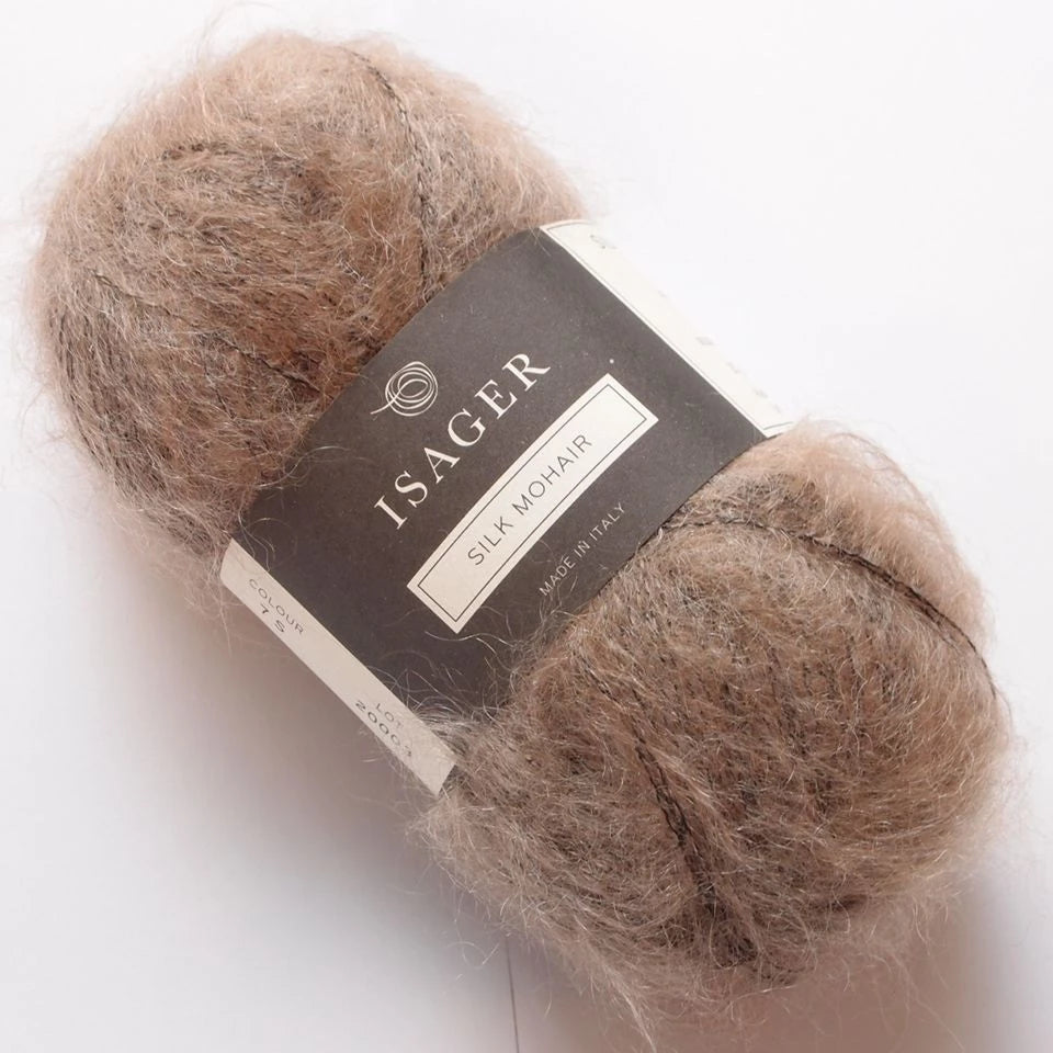 Silk Mohair Isager, tweed 07s nutria melert