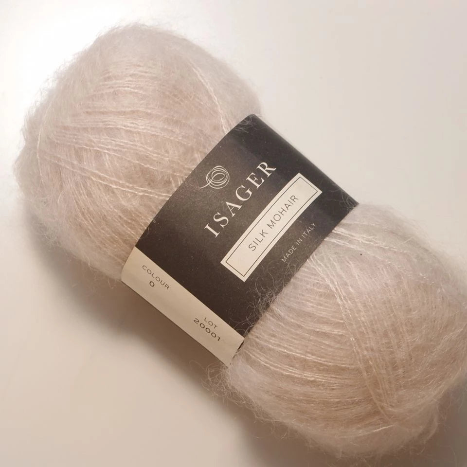 Silk Mohair Isager, 0 White