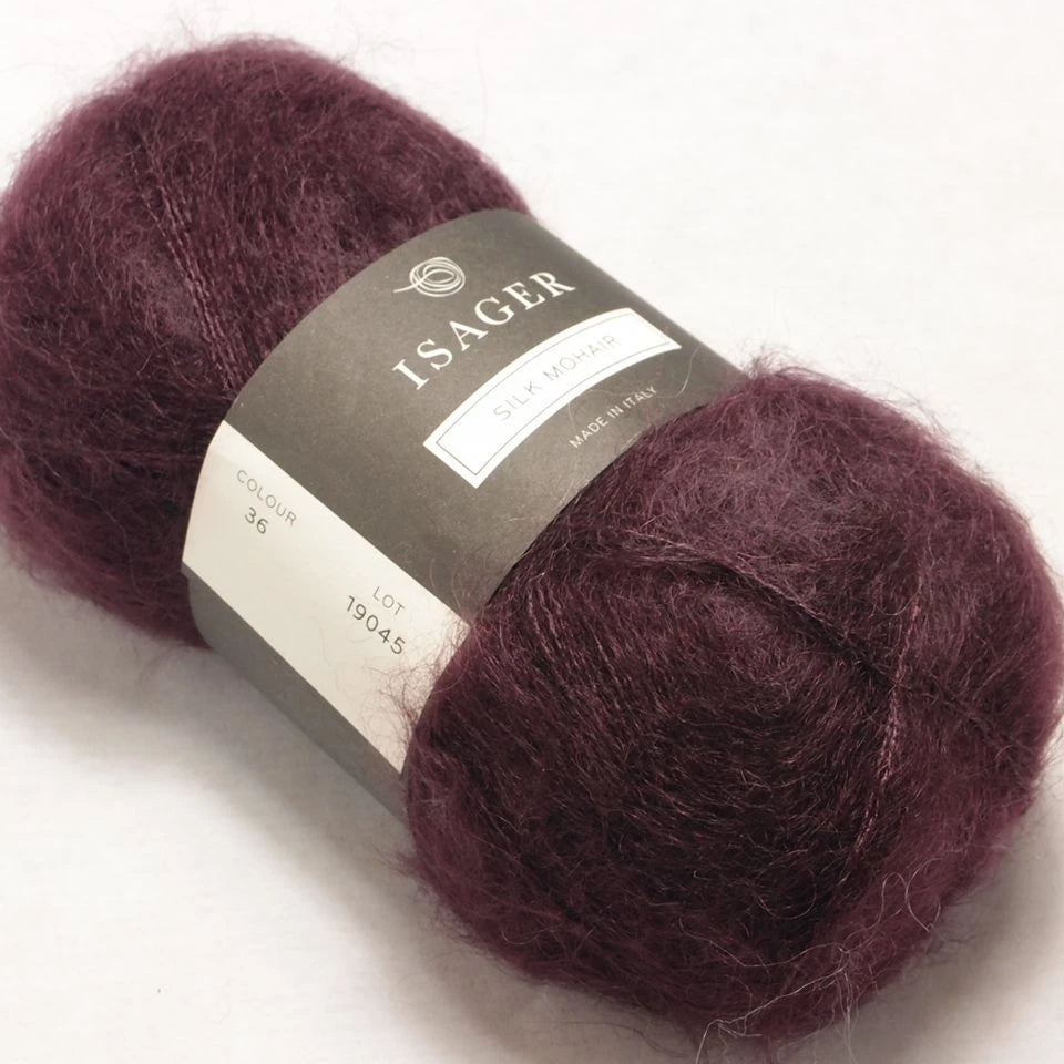 Silk Mohair Isager, 036 Bordeaux