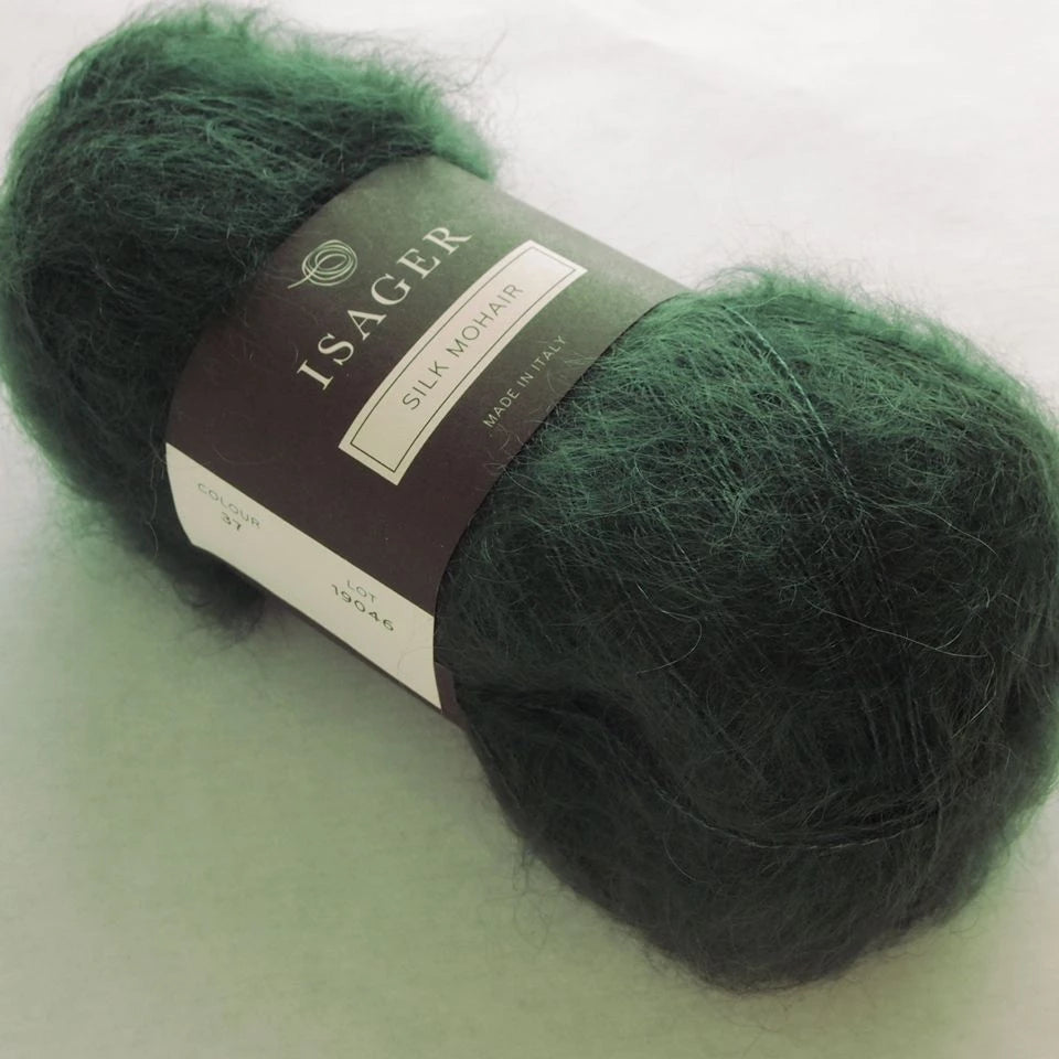 Silk Mohair Isager, 037 Dark green