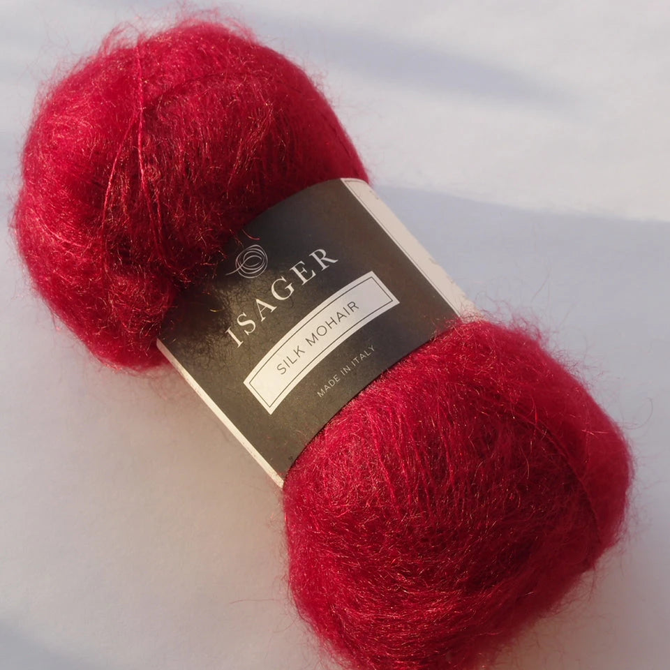 Isager Silk Mohair, 032 LIPSTICK RED