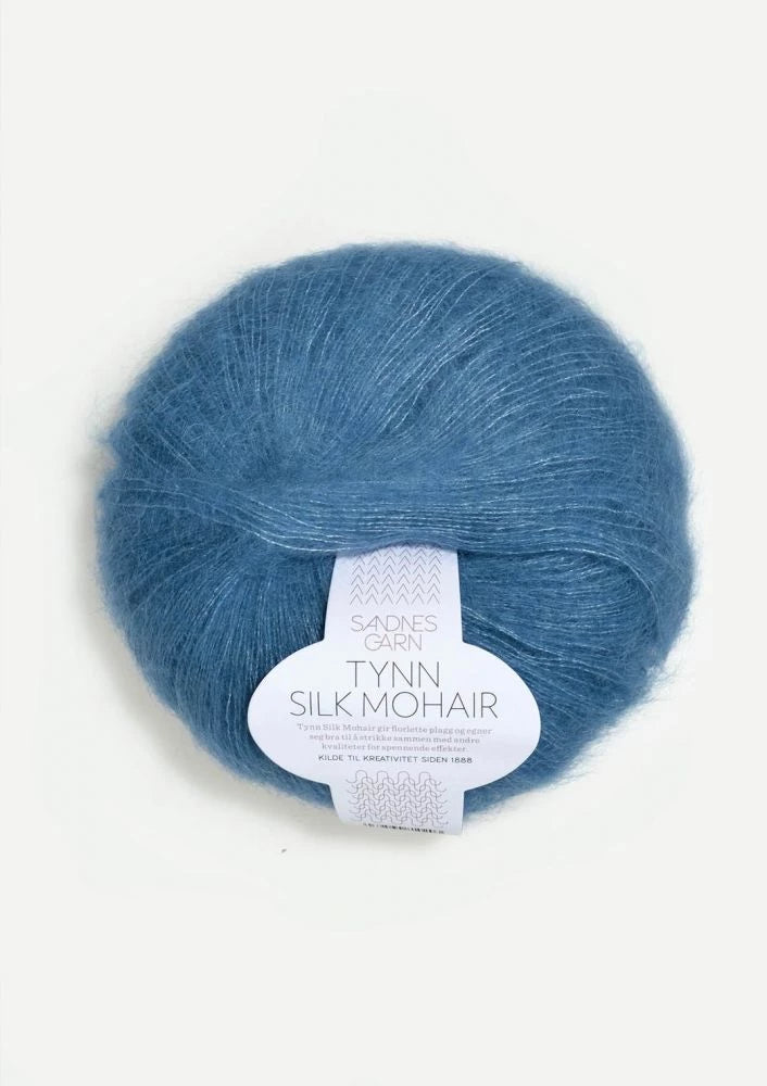 Tynn Silk Mohair Sandnes Garn, 6042 Mörk Himmelblå