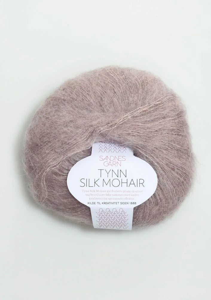 Tynn Silk Mohair Sandnes Garn, 4310 Lys Rosa Melert