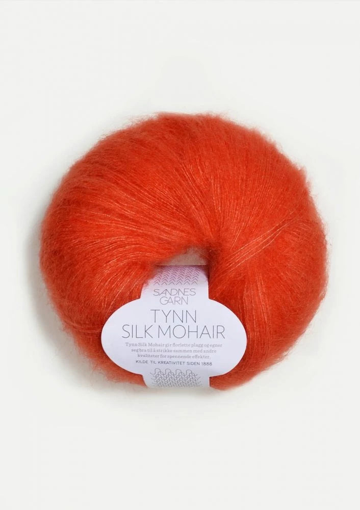 Tynn Silk Mohair Sandnes Garn, 3818 Oransje