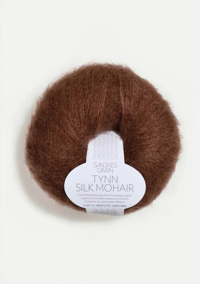 Tynn silk mohair Sandnes Garn 3072 POISTUU MÖRK BRUN