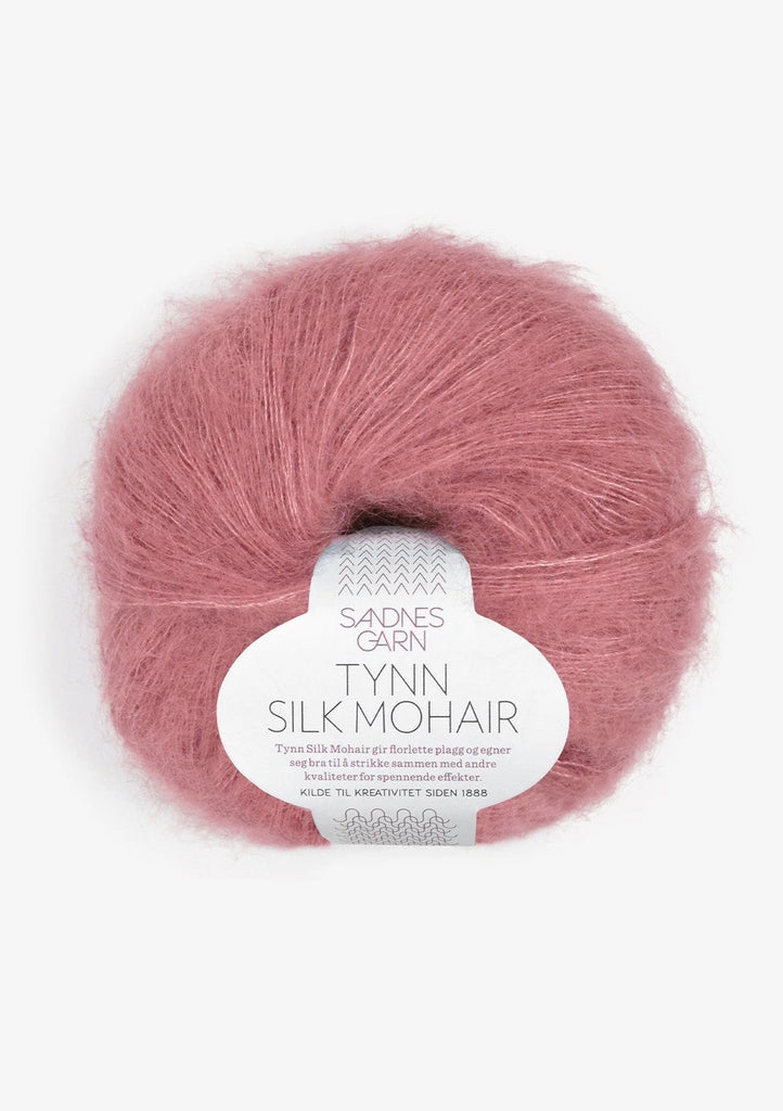 Tynn silk mohair Sandnes Garn, 4255 MORK GAMMELROSA