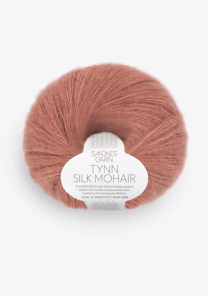 Tynn Silk Mohair Sandnes Garn, 3553 STÖVET PLOMMEROSA