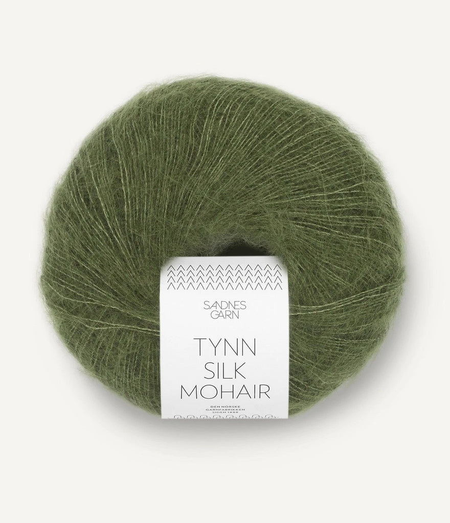 Tynn Silk Mohair Sandnes Garn, 9062 OLIVENGRÖNN