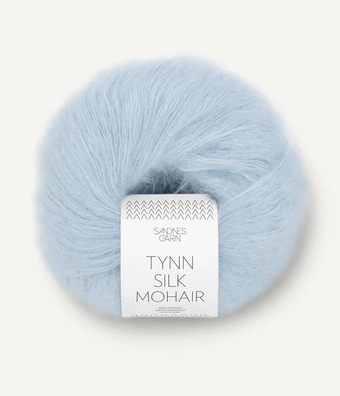 Tynn Silk Mohair Sandnes Garn, 6012 LYS BLÅ