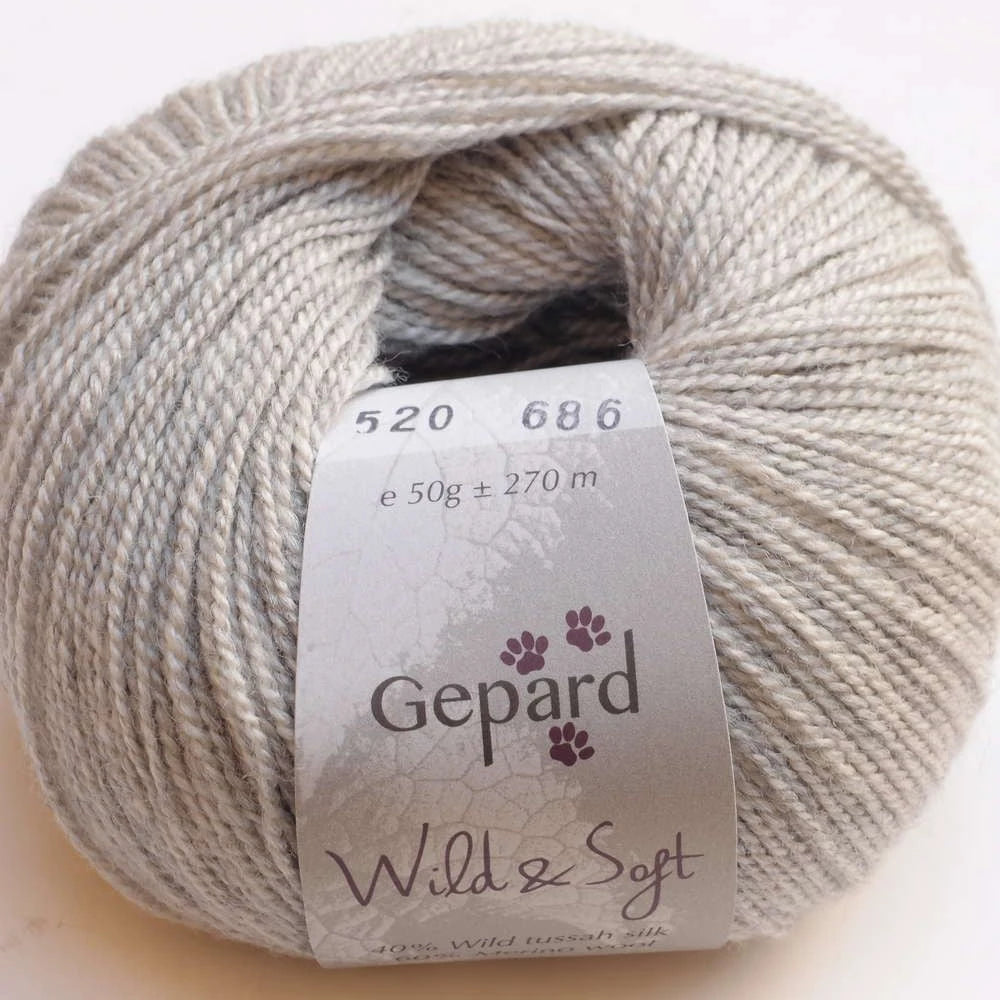 Wild & Soft, Gepard Garn 520 Melert Grå